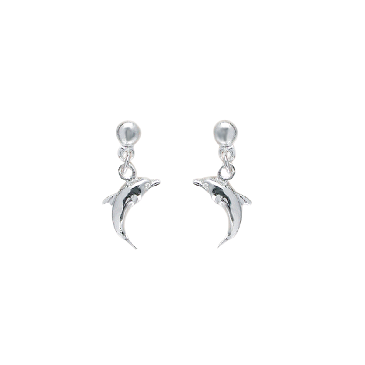 SØLV ØRESTIK M/ STIK DELFIN