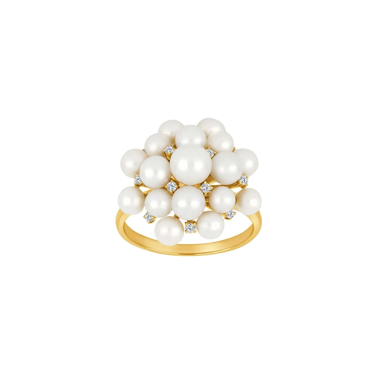 14kt. guldring m. 0,11ct TW/SI og fvkp - Urma.dk