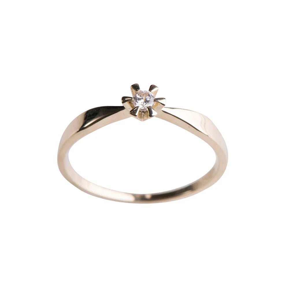 14kt. guldring m/cz - Urma.dk