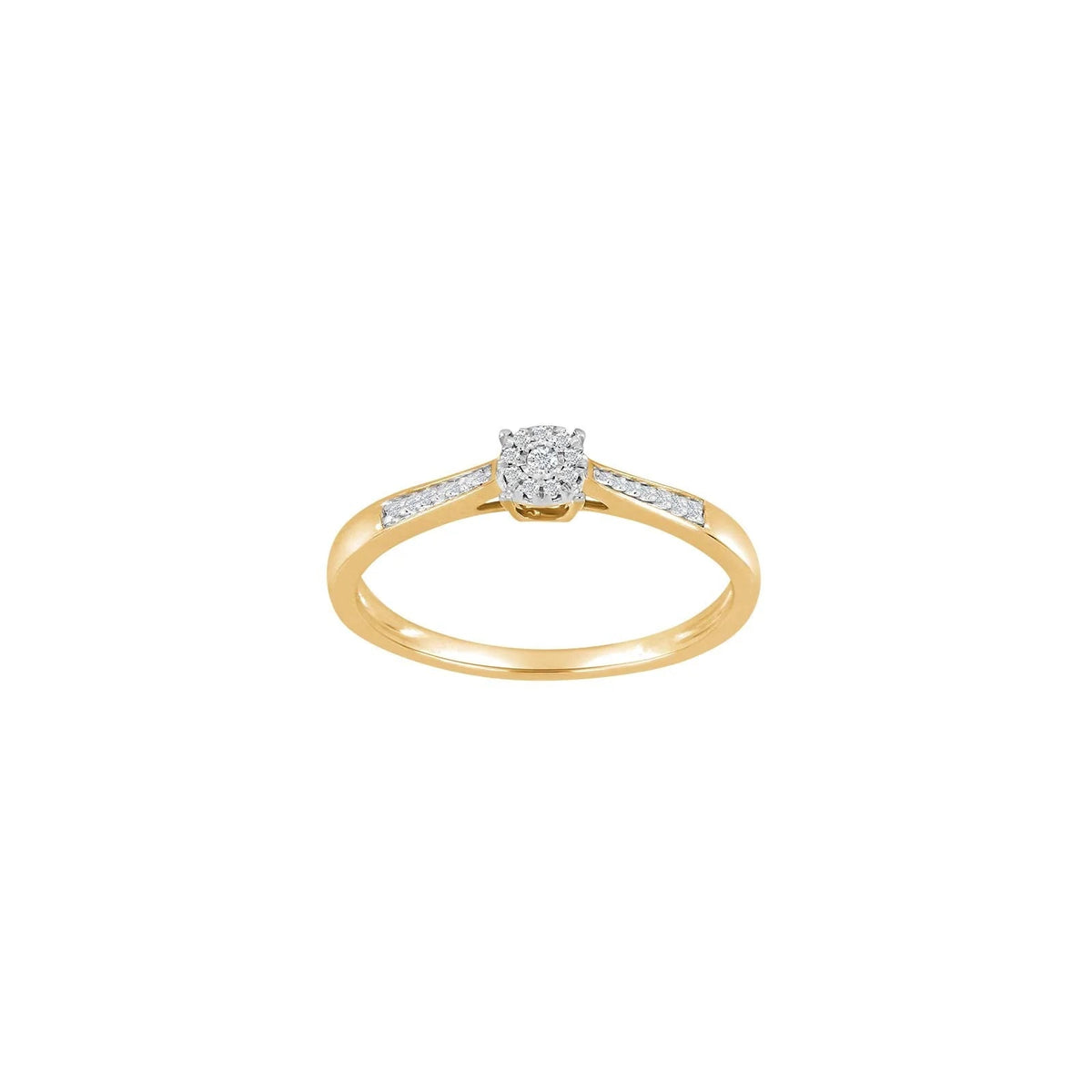 14kt. guldring m/dia. 0.04ct W/SI - Urma.dk