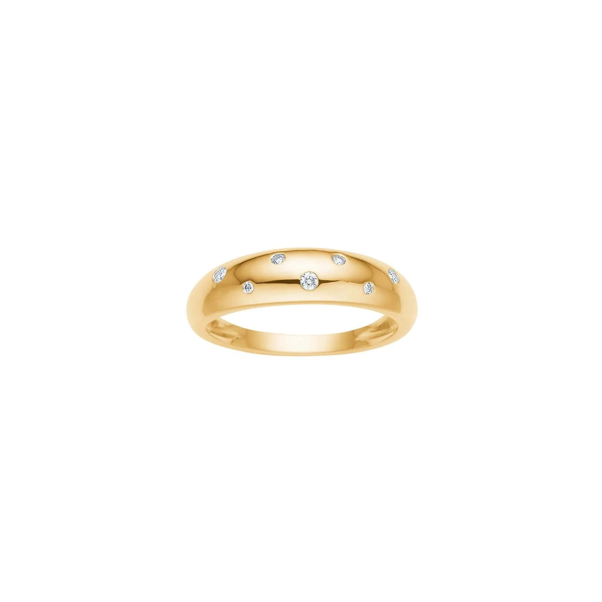 14kt. guldring m/dia. 0,07ct W/SI - Urma.dk