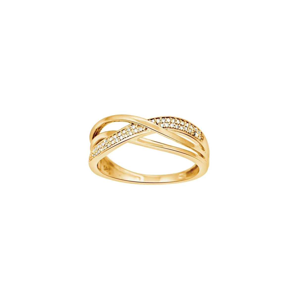 14kt. guldring m/dia. 0.09ct W/SI - Urma.dk