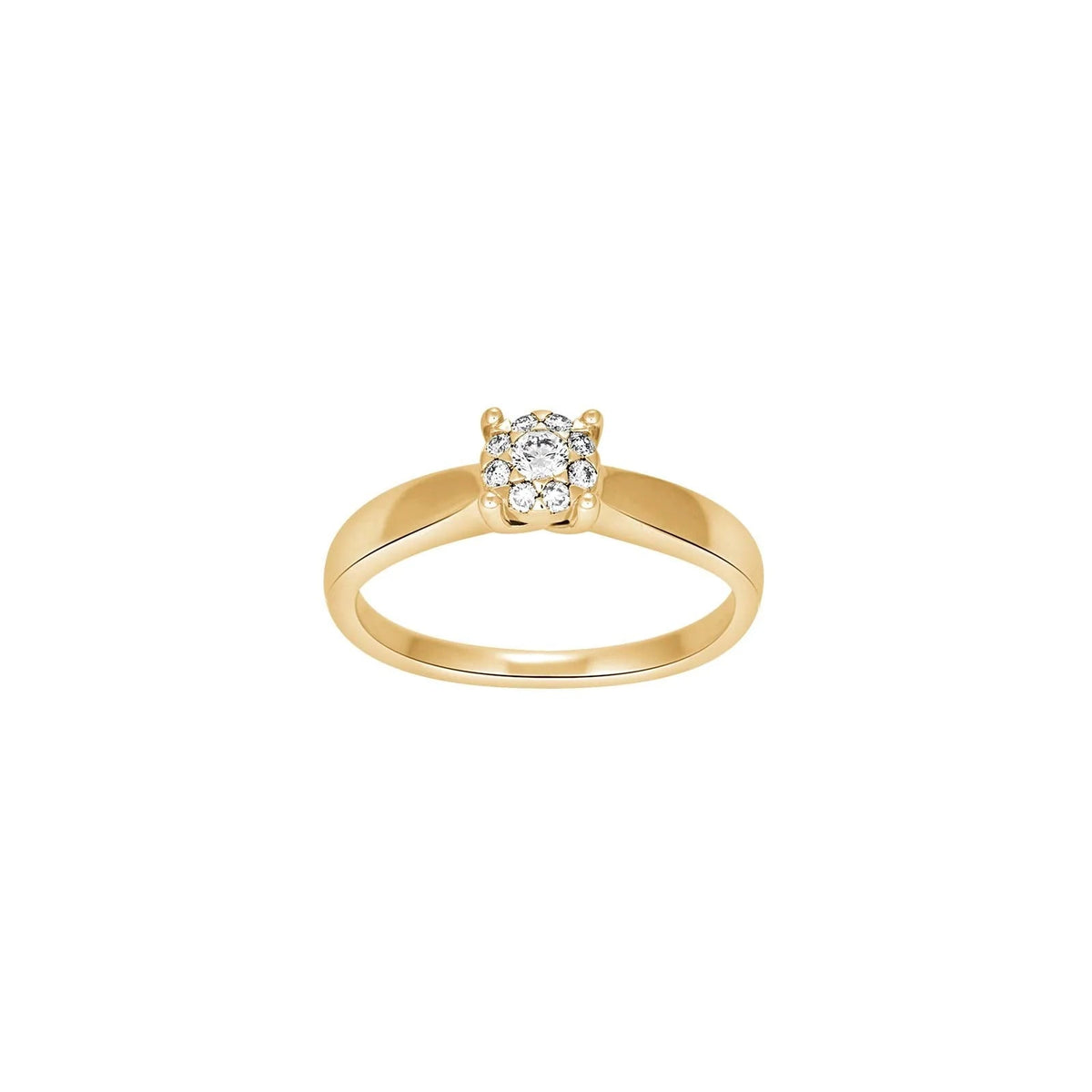 14kt. guldring m/dia. 0.16ct W/SI - Urma.dk