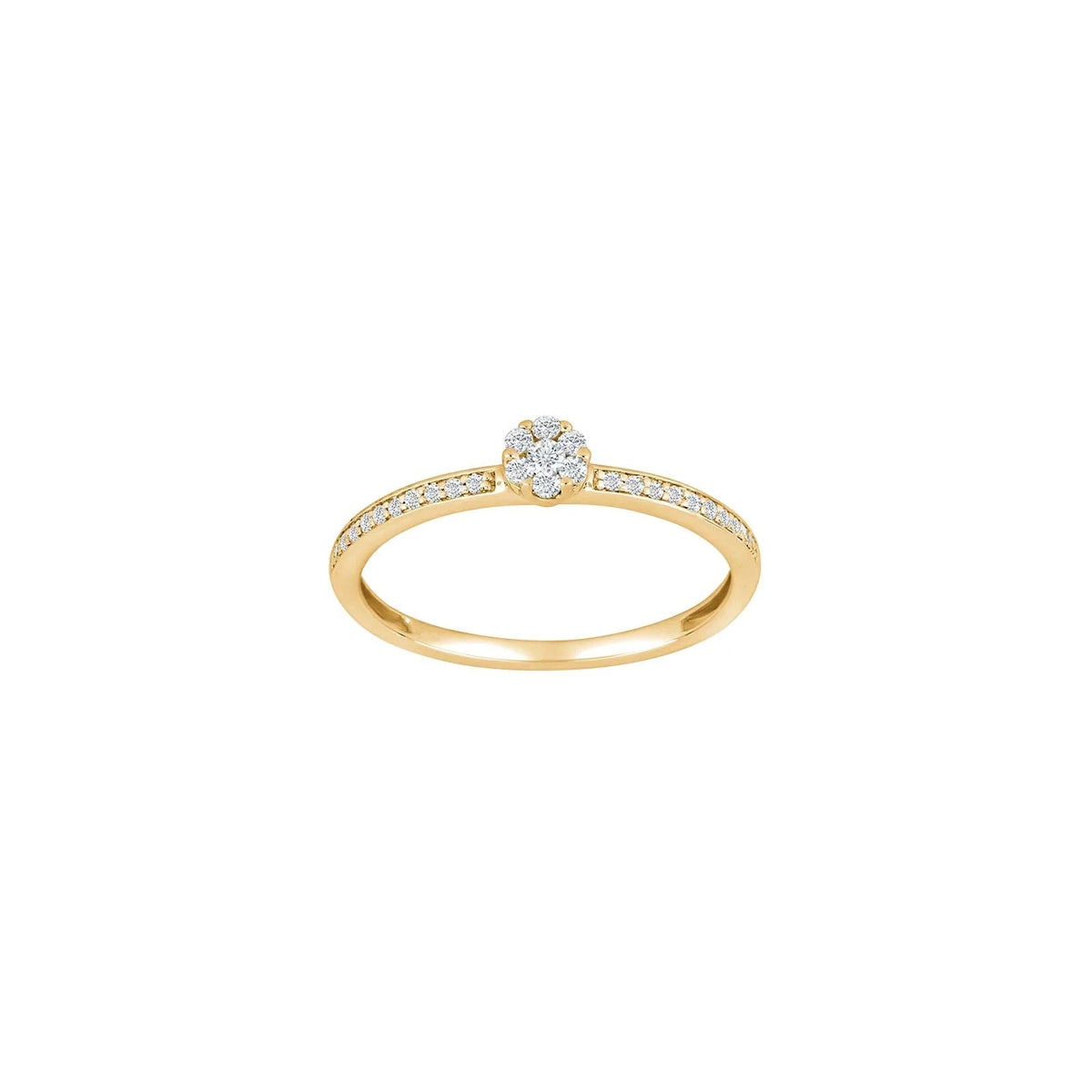 14kt. guldring m/dia. 0.16ct W/SI - Urma.dk
