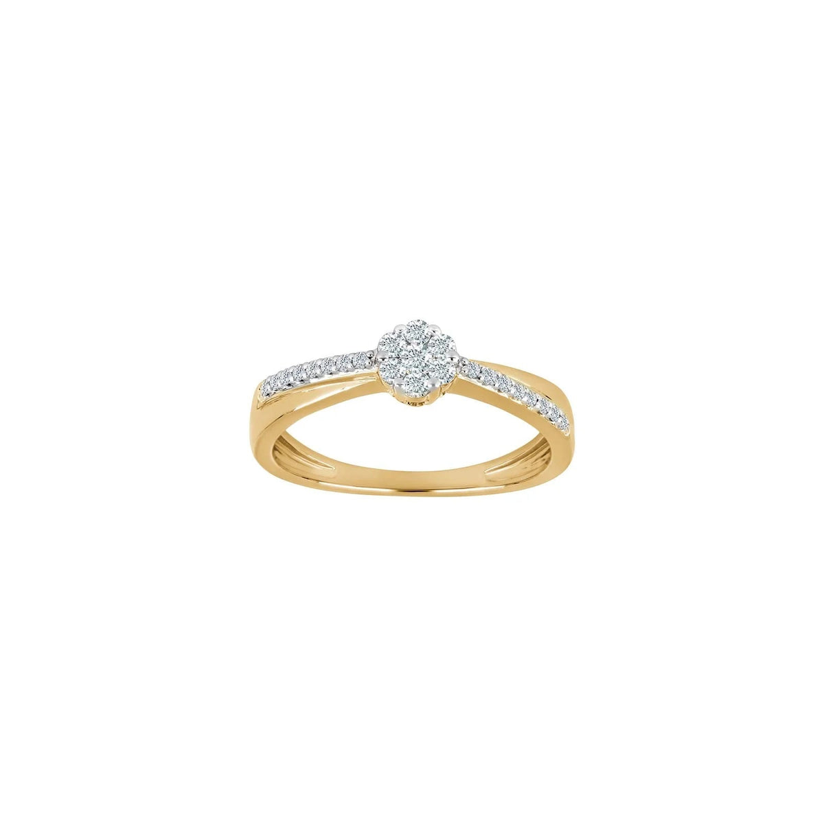 14kt. guldring m/dia. 0.25ct W/SI - Urma.dk
