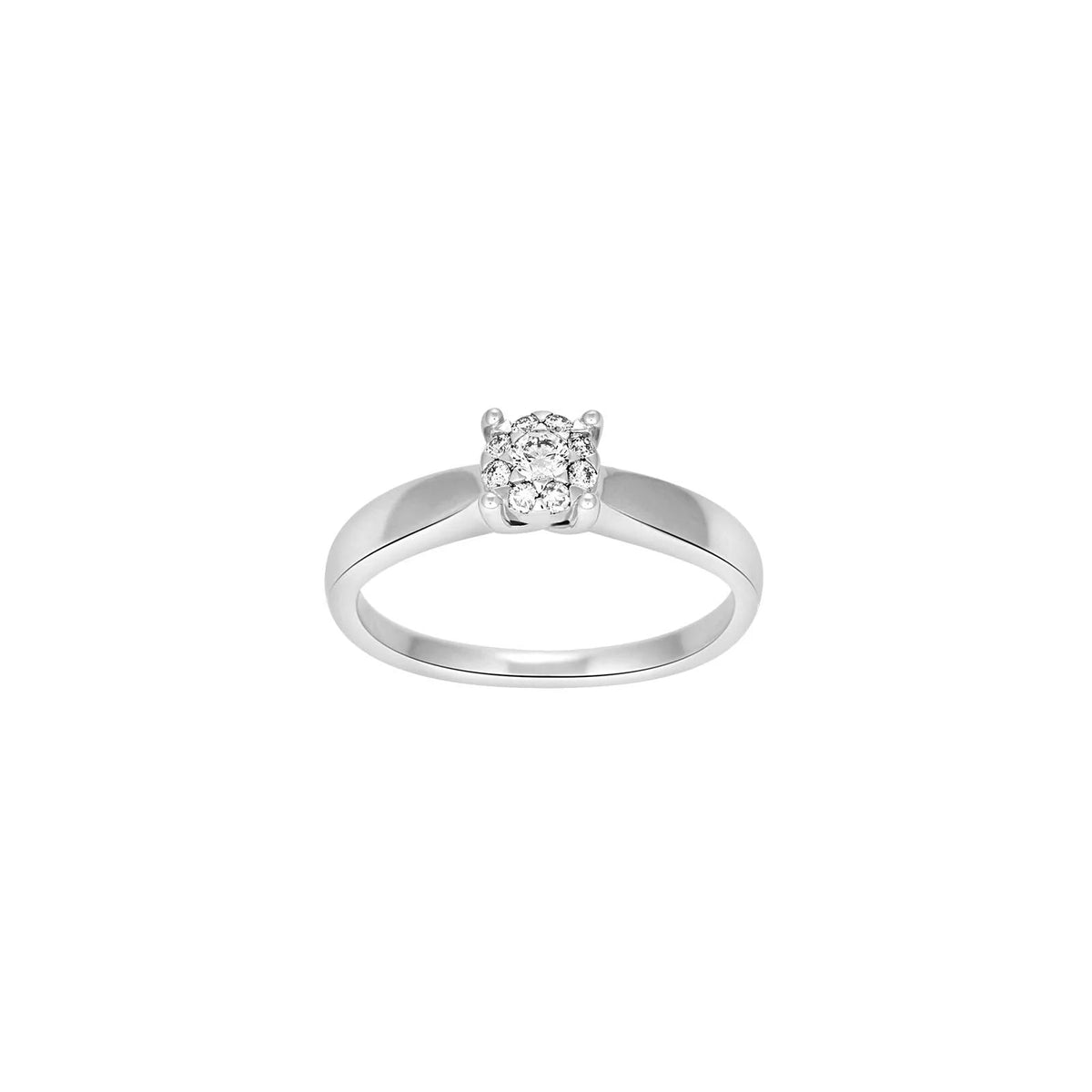 14kt. hvidguldsring m/dia. 0.16ct W/SI - Urma.dk
