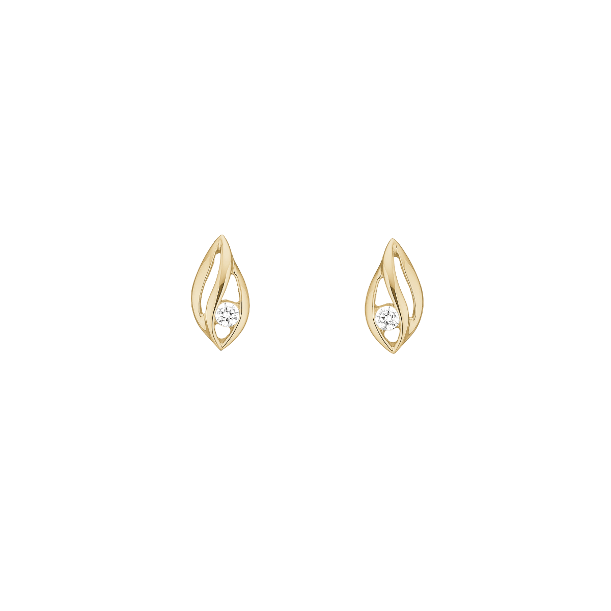 14KT ØRESTIK M/SY.ZIRCONIA - Urma.dk