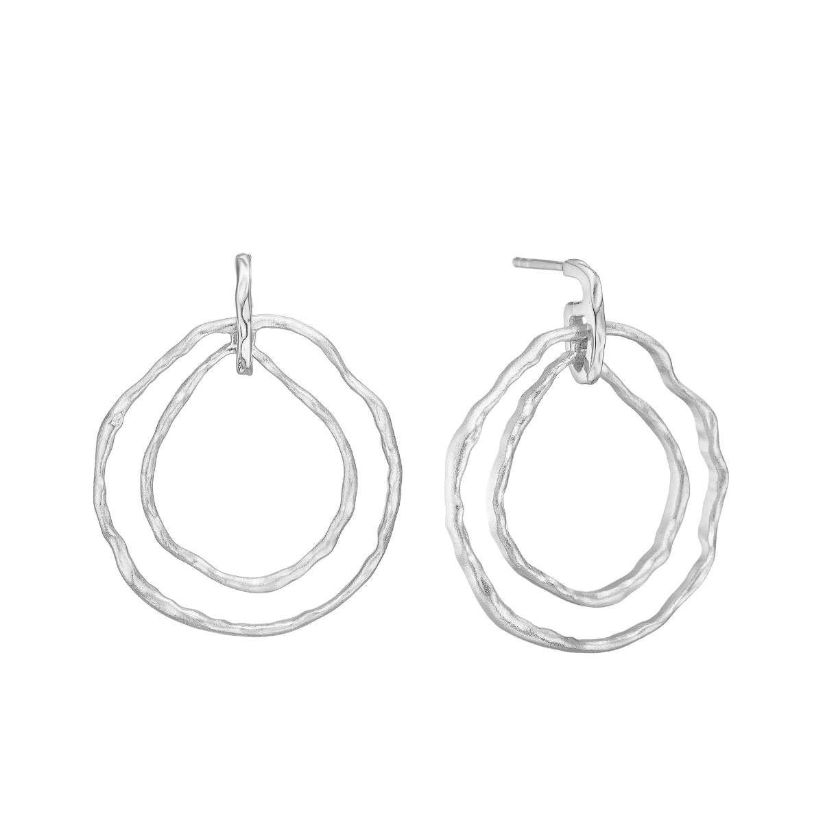 To Cirkler, øreringe, sølv