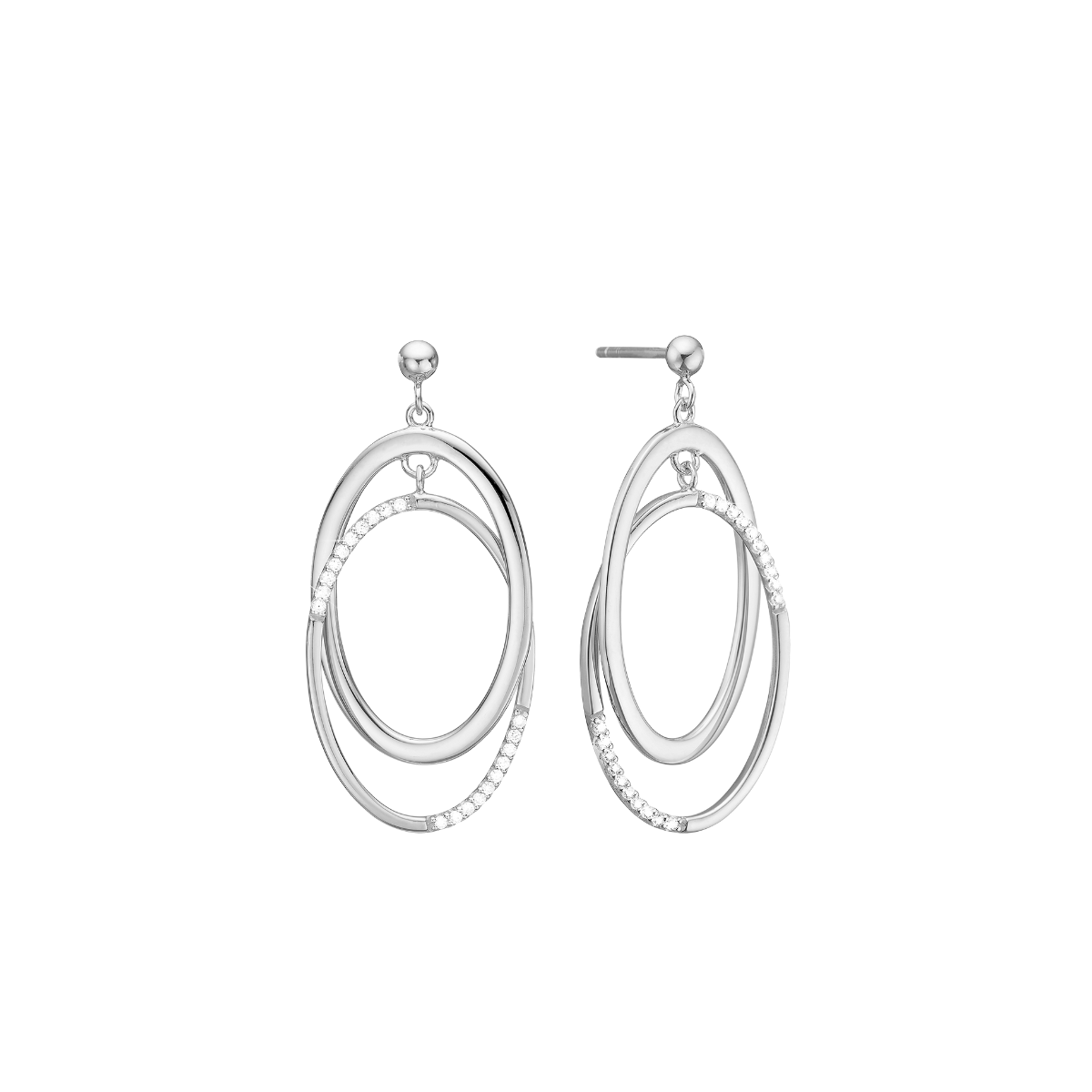 Solskin, øreringe, sølv