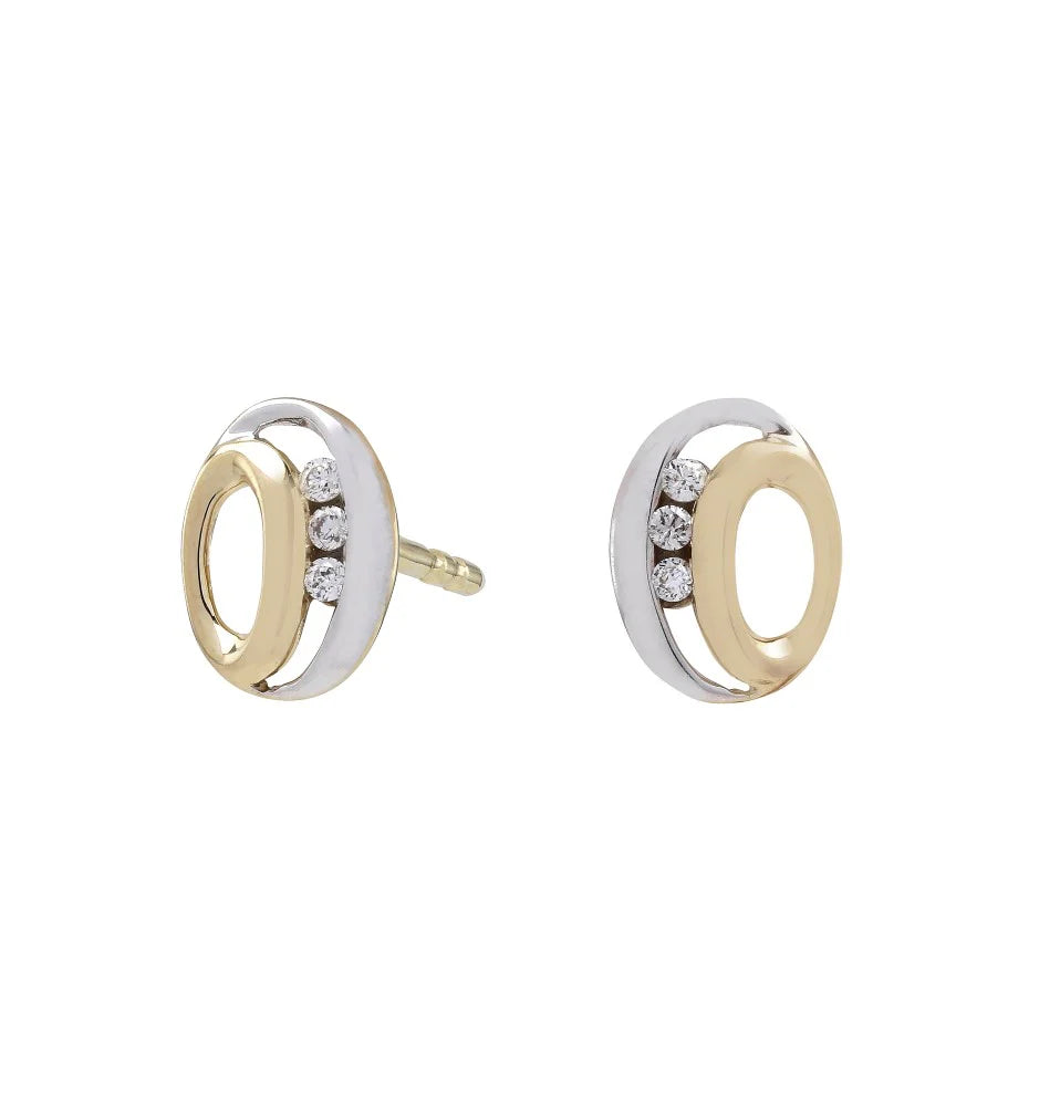 14kt. hvidguldsørestikker m/dia. 0.030ct. W/SI