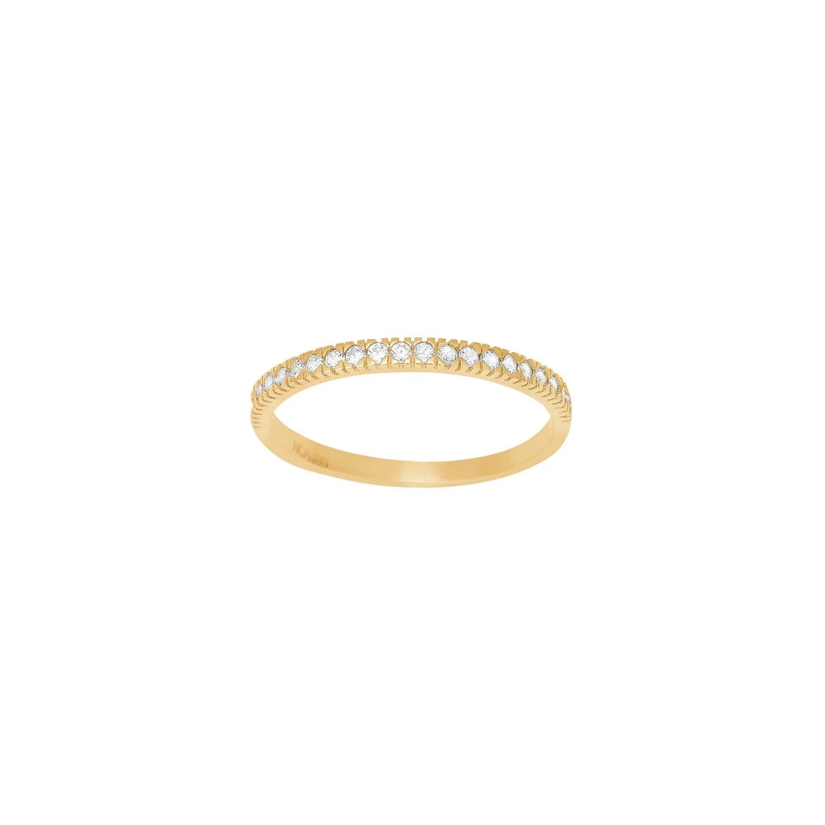 8kt. guldring alliance m/cz - Urma.dk