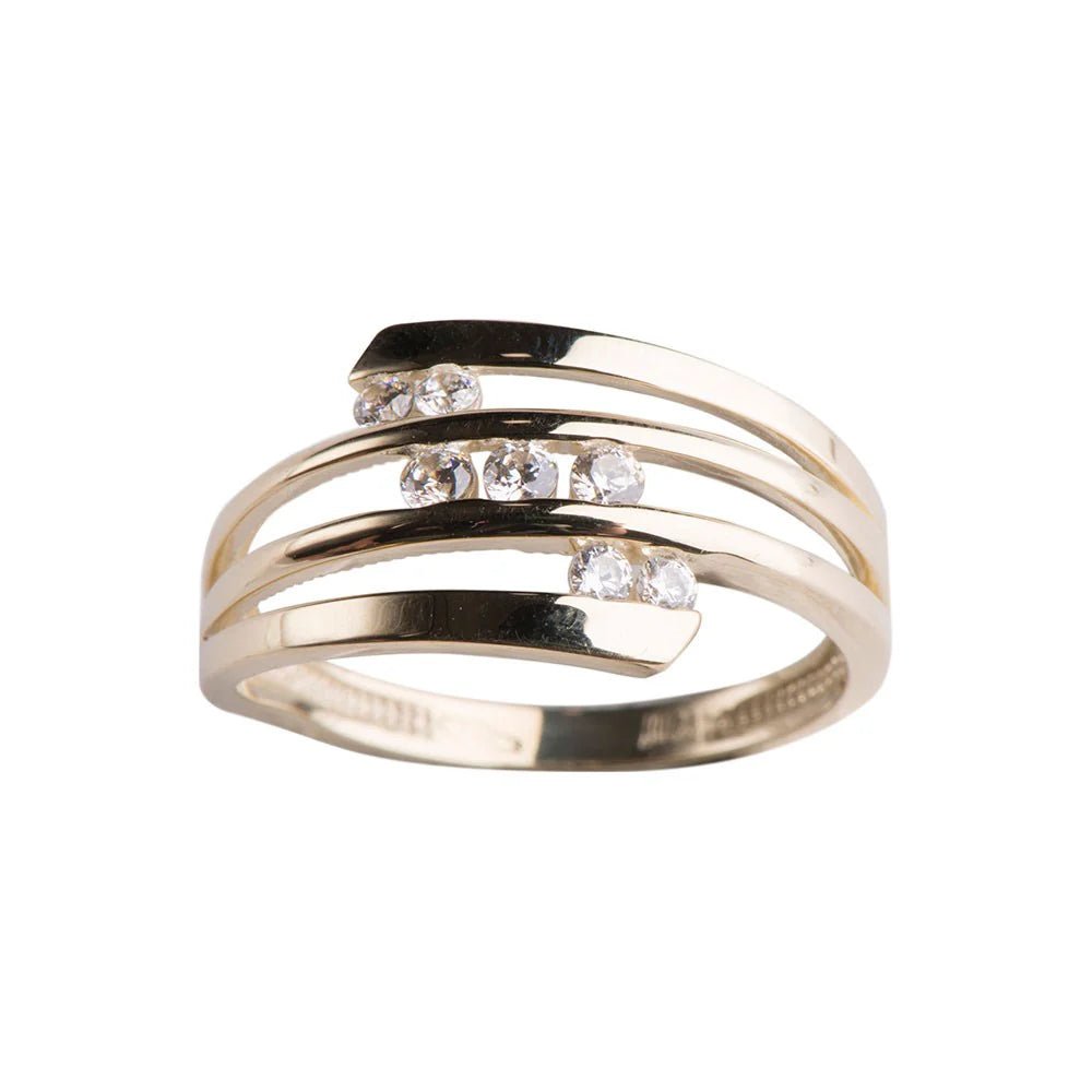 8kt. guldring m/cz - Urma.dk