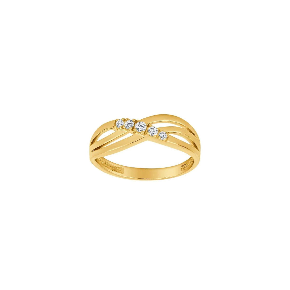 8kt. guldring m/cz - Urma.dk