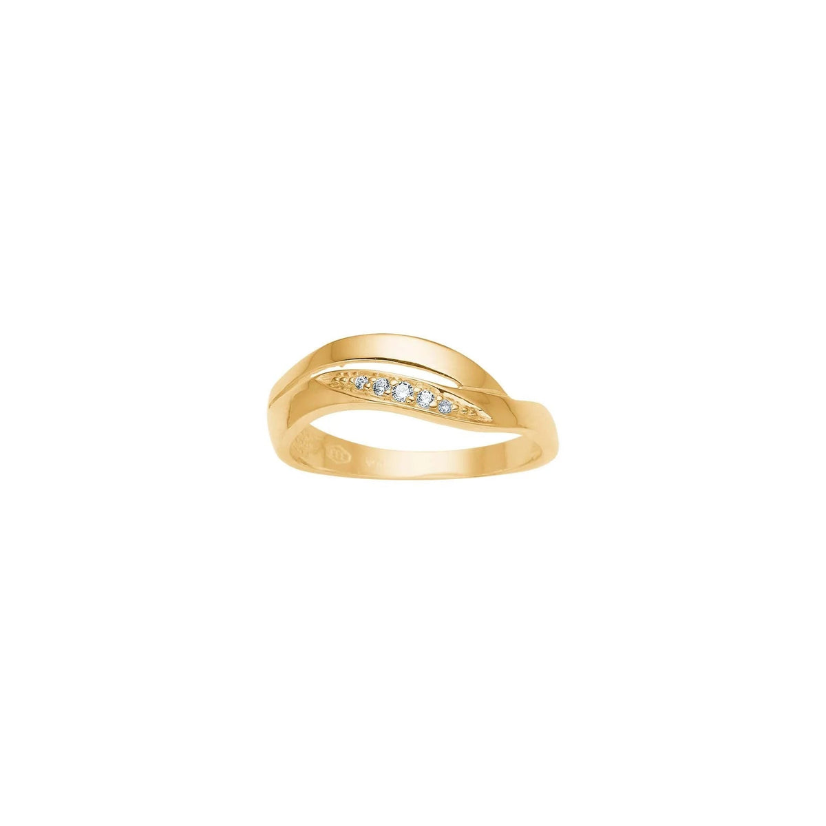 8kt. guldring m/cz - Urma.dk