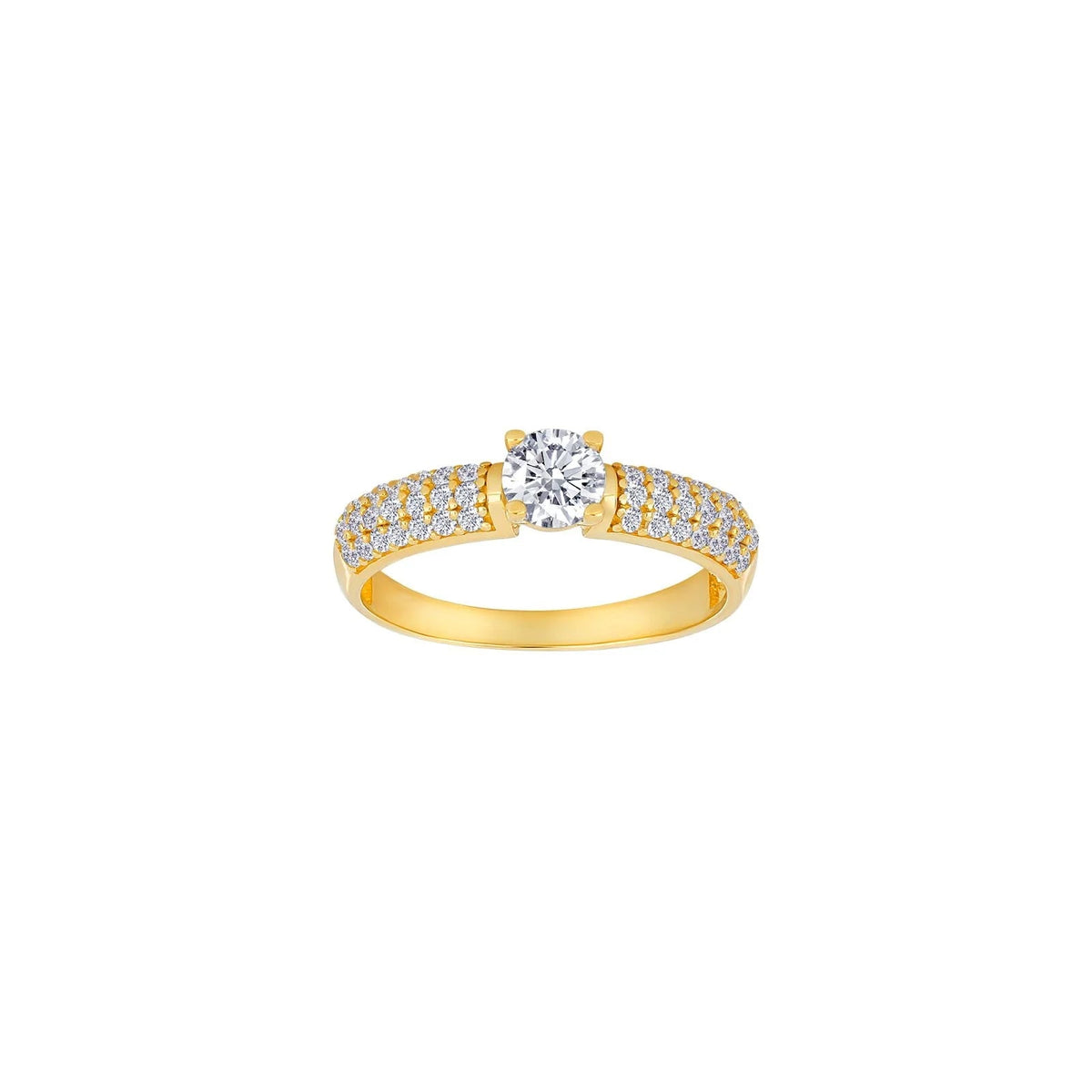 8kt. guldring m/cz - Urma.dk