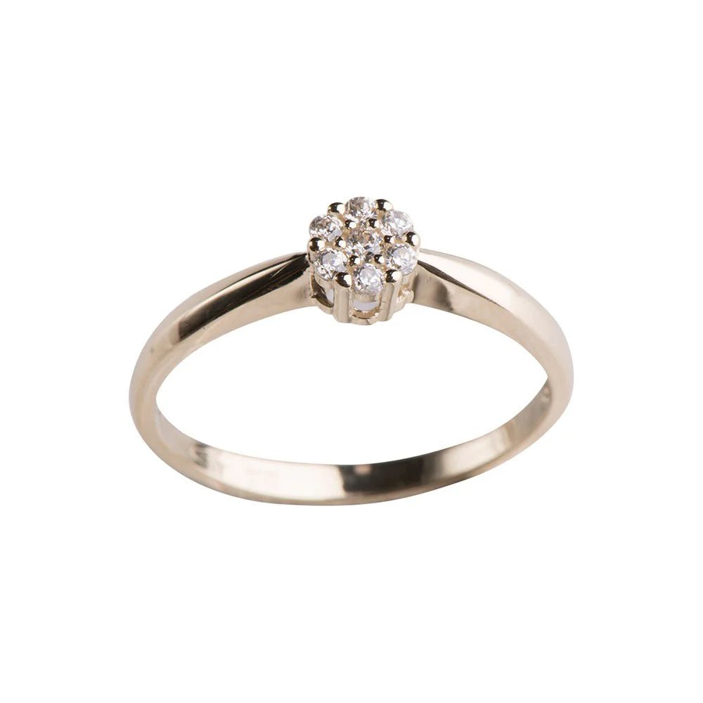 8kt. guldring m/cz - Urma.dk