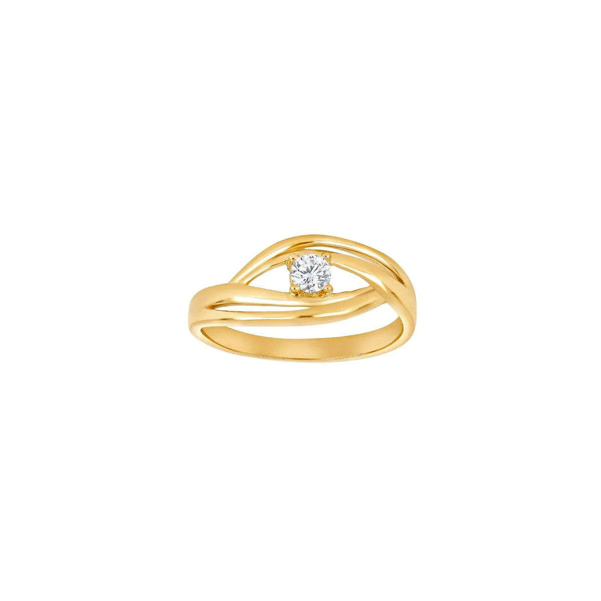 8kt. guldring m/cz - Urma.dk