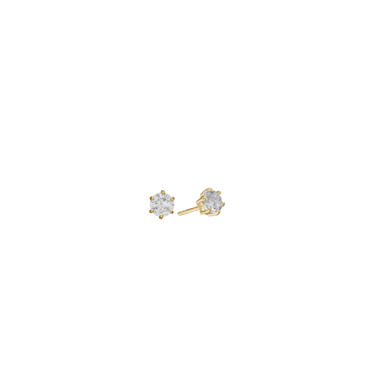 8KT ØRESTIK M/SY.ZIRCONIA 3MM - Urma.dk