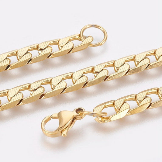 Armbånd, forgyldt rustfrit stål 22 cm - Urma.dk