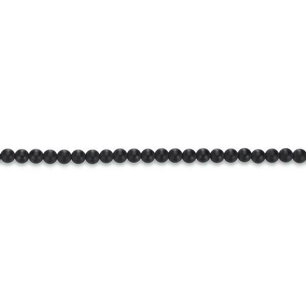 Connection halskæde med sort Agat med mat overflade - 45 cm - Urma.dk