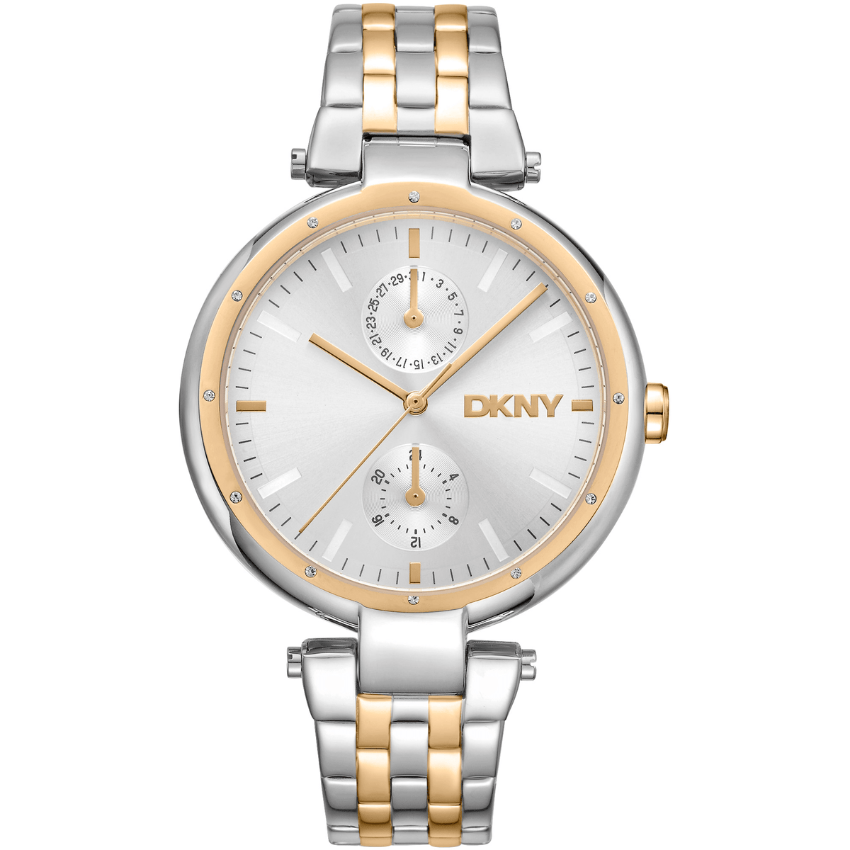 DKNY Dame Rustfrit Stål Sølv/Guldfarvet Ur DK1L066M0085 - Urma.dk