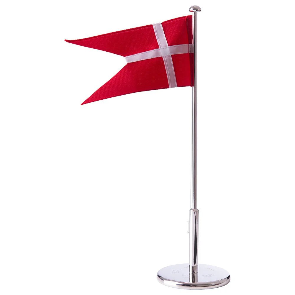 Forkromet flagstang m. dåbsfod, 30 cm - Urma.dk