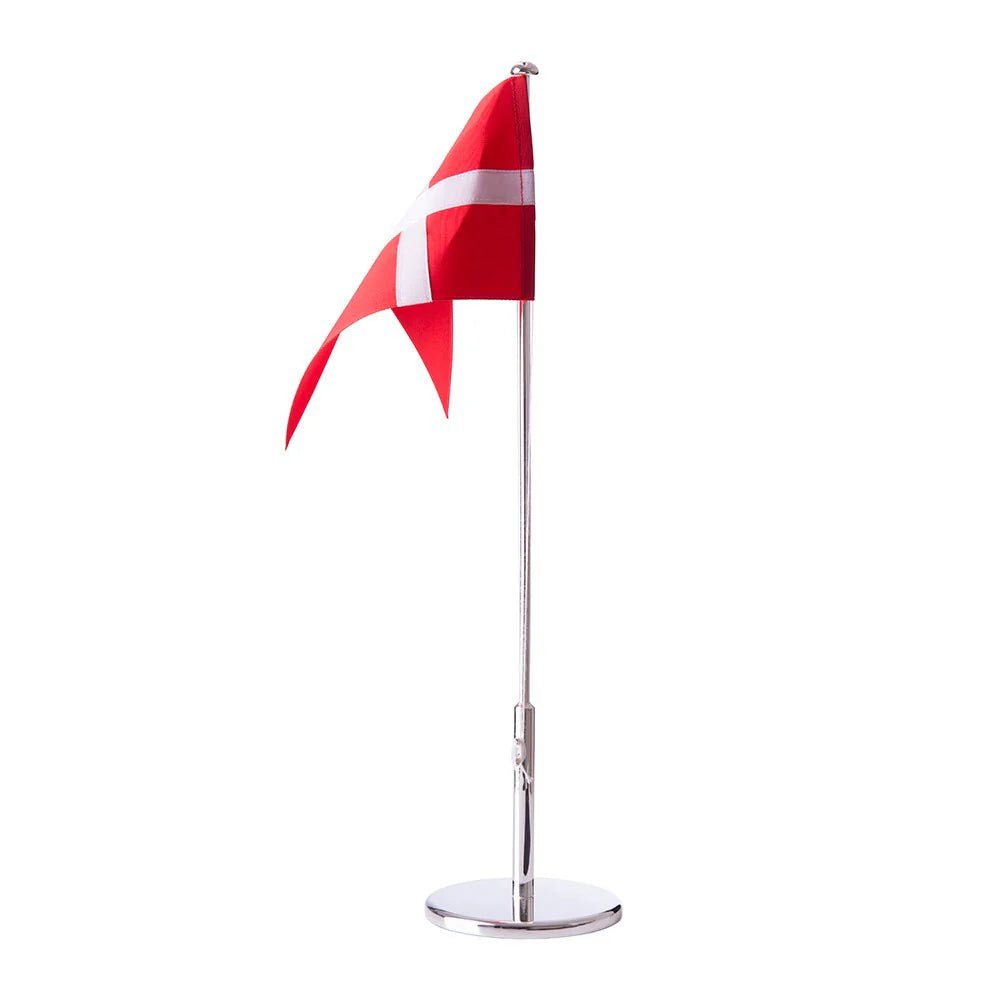 Forkromet flagstang uden motiver, 30 cm - Urma.dk