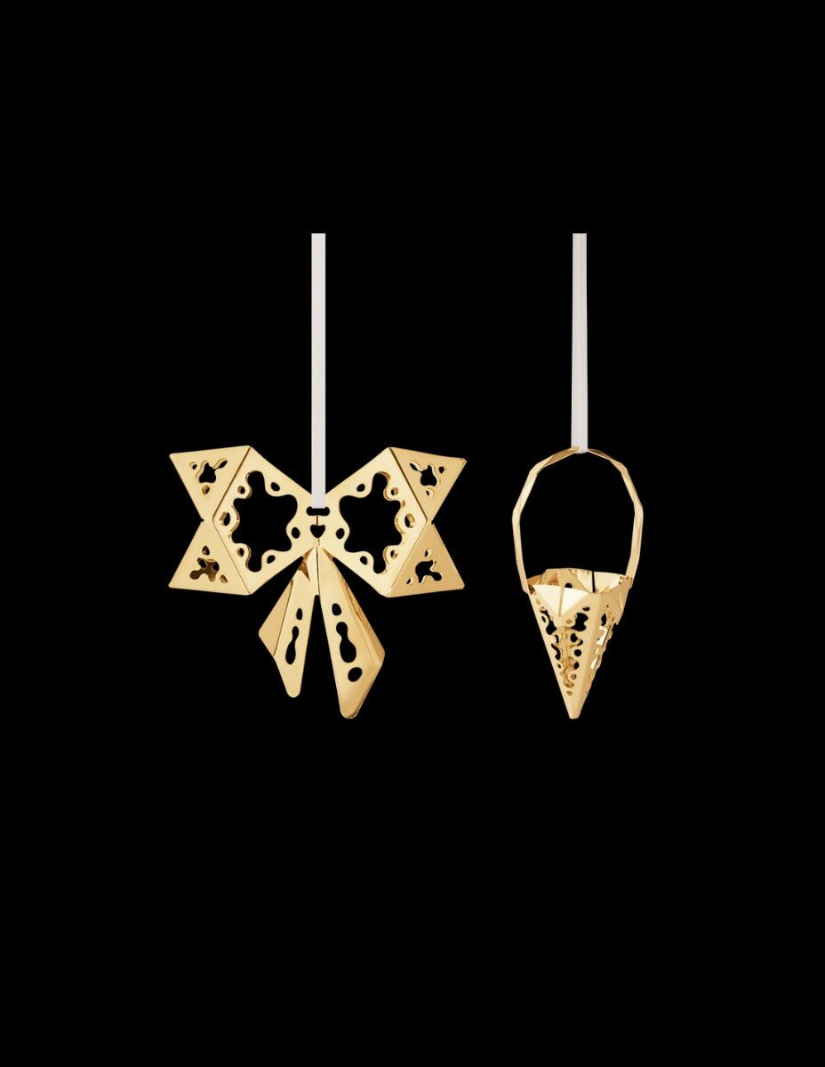 Georg Jensen Ornament 2022 - sæt - Sløjfe og kræmmerhus - Urma.dk