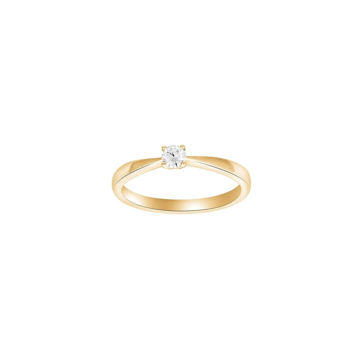 HEART 14kt. guldring m/dia. 0.15ct W/SI - Urma.dk