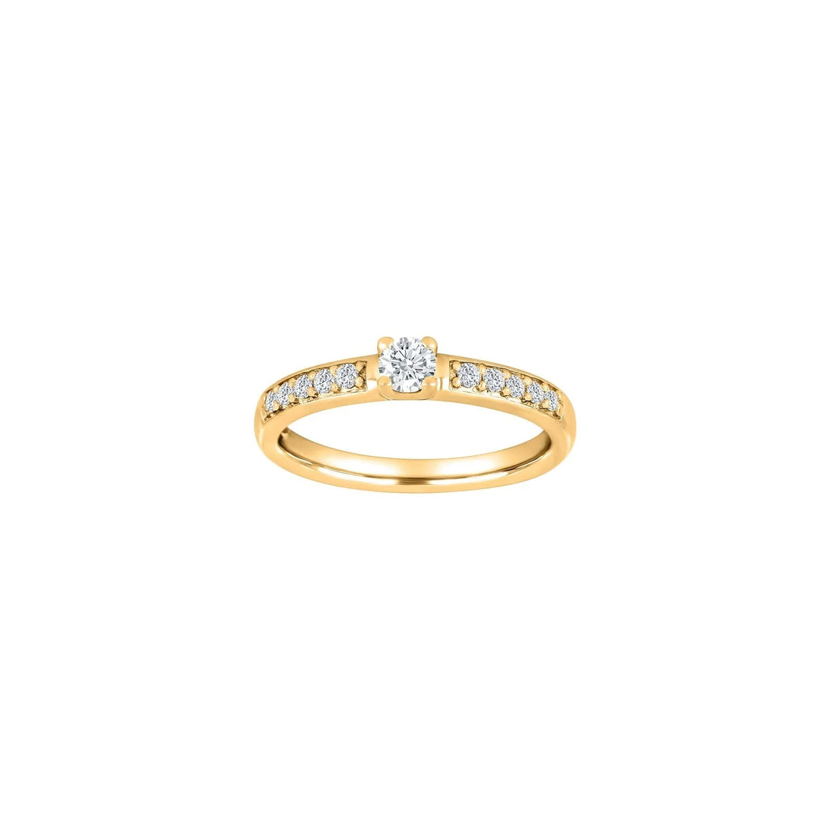 HEART 14kt. guldring m/dia. 0.40ct W/SI - Urma.dk