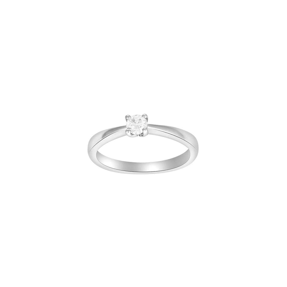 HEART 14kt. hvidguldsring m/dia. 0.20ct W/SI - Urma.dk