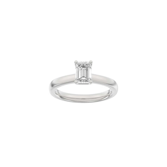 LUXURY Classic firkant 14kt. guldsring m. Lab. G. dia. 1,0ct TW/VS2 - Urma.dk