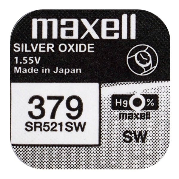 Maxell 379 / SR521SW 1,55V - Urma.dk