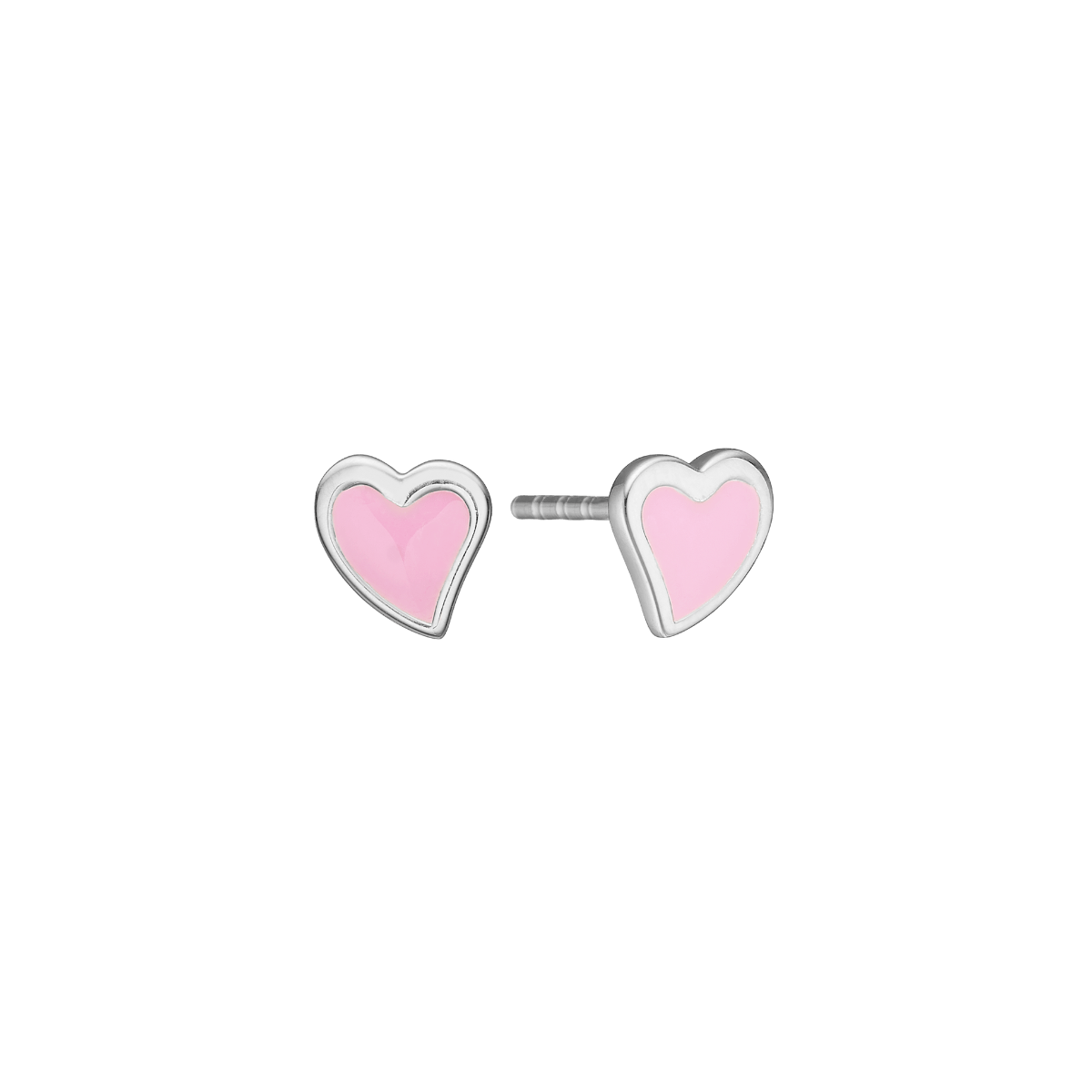 Ørestikker, Pink Hearts, sølv - Urma.dk