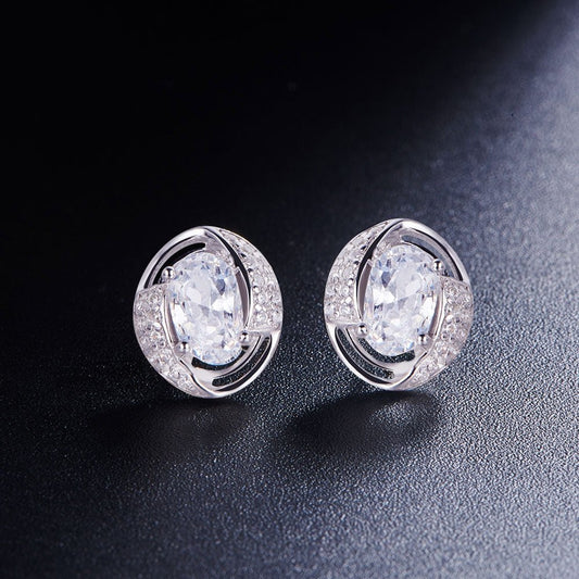 Ørestikker, sterling sølv med zirconia - Urma.dk