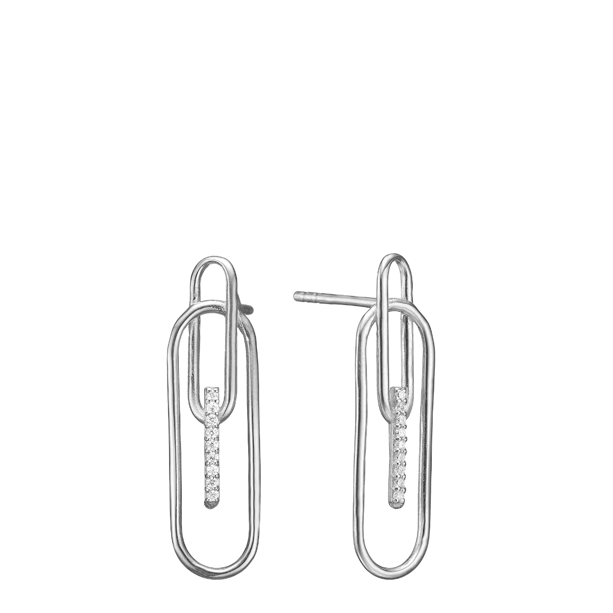 SØLV ØRESTIK HJERTER