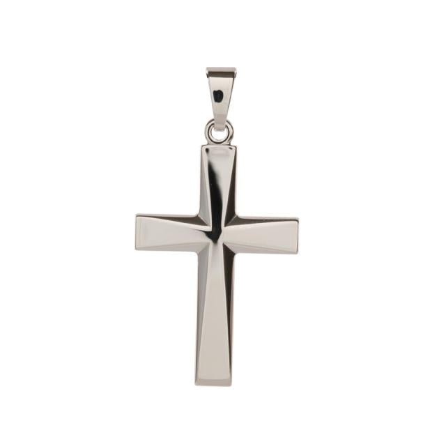 Rhod. sølv kors 24x16mm - Urma.dk