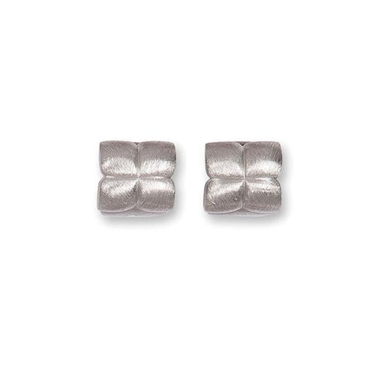 Rhod. sølv mat system - creoler Greta 13x13mm - Urma.dk