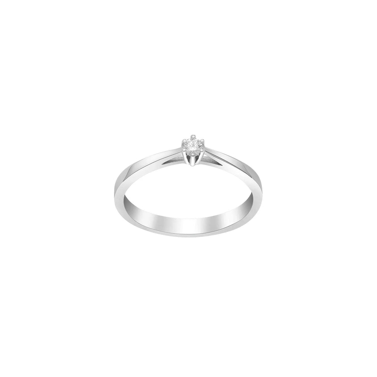 SIERSBØL 14kt. Afrodite hvg.guldring m. 0.05ct WSI - Urma.dk