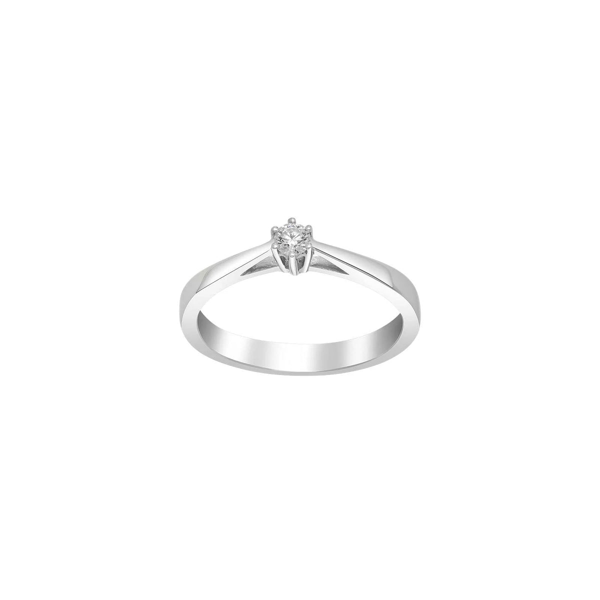 SIERSBØL 14kt. Afrodite hvg.guldring m. 0.10ct WSI - Urma.dk