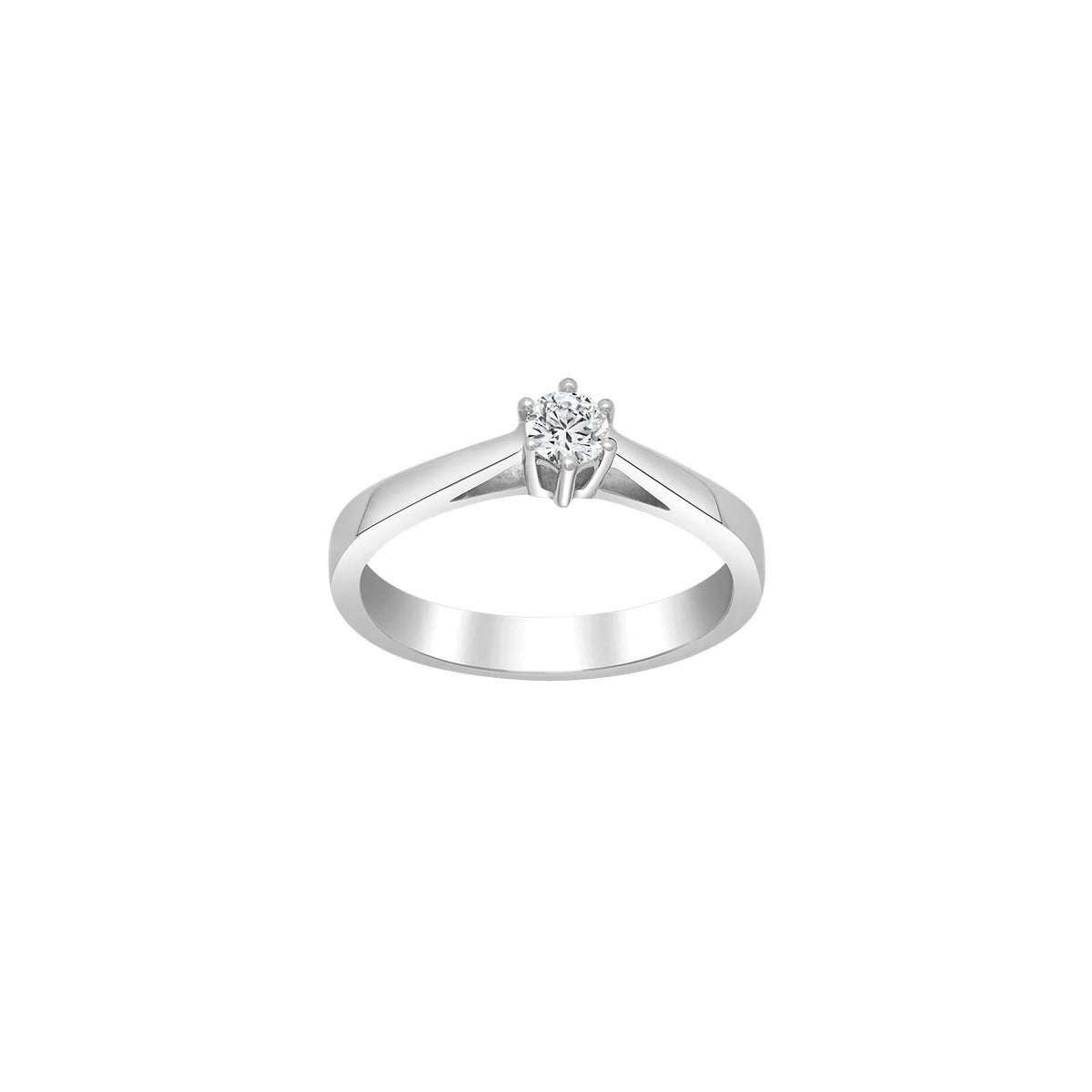 SIERSBØL 14kt. Afrodite hvg.guldring m. 0.20ct WSI - Urma.dk