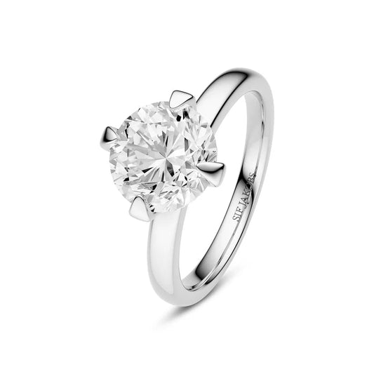 Sif Ring Venice Solitaire - 14 kt. guld el. hvidguld 0.50 - 3.00 ct TW G - H VS lab - grown diamanter SJ - R2503 - WD - WG - Urma.dk