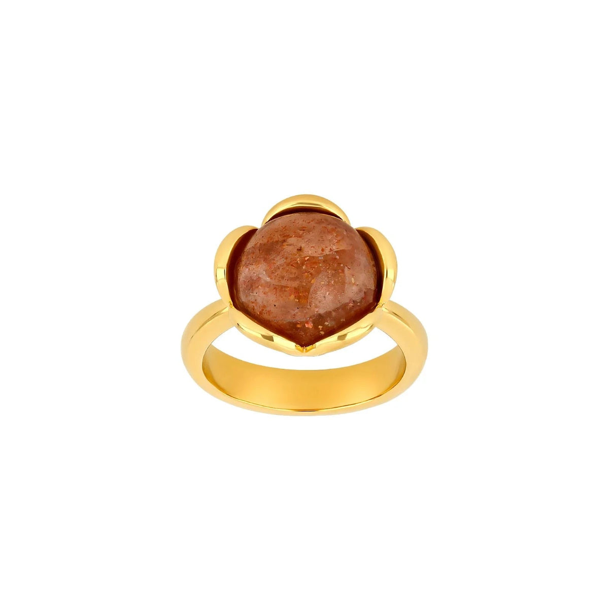 Sølv forg. ring FlowerStor m/sunStone - Urma.dk