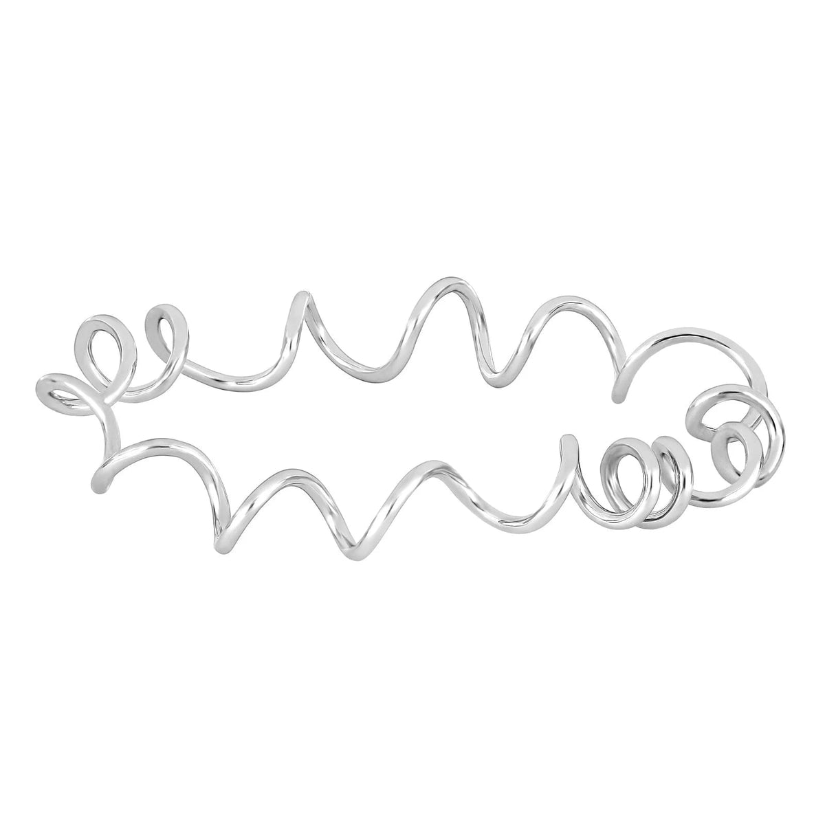 Sølv rhod. armring wire 62mm - Urma.dk