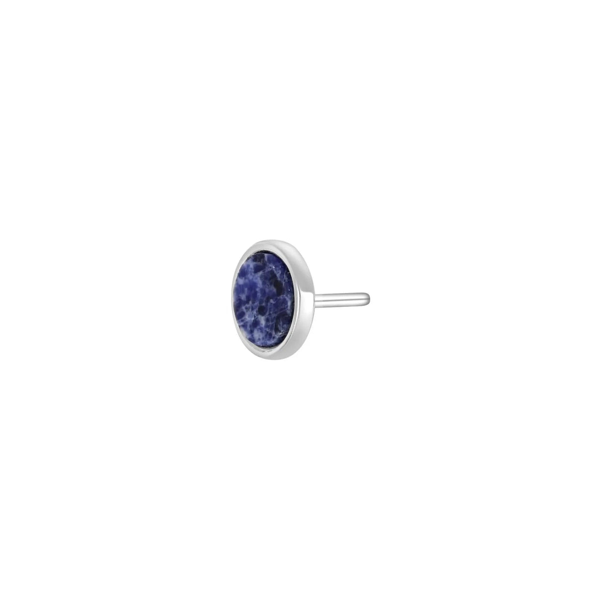 SON Rhd. sølv ørestik med sodalite 1 stk. - Urma.dk