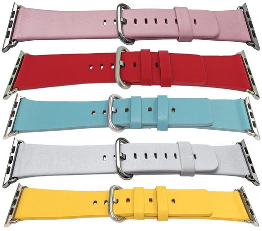 Sort læderrem til iWatch - 42 mm - Urma.dk