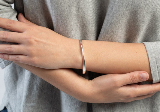 Sterling sølv Armring, mat - Urma.dk