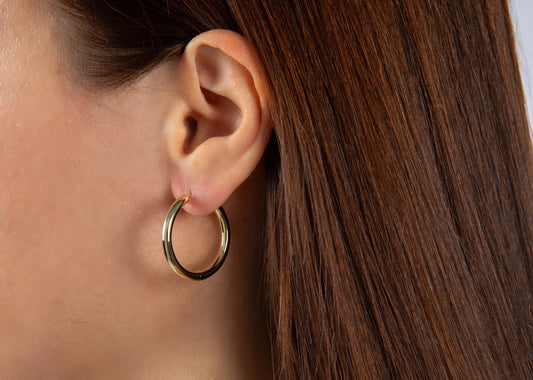 Sterling sølv creol, fg blank - Urma.dk