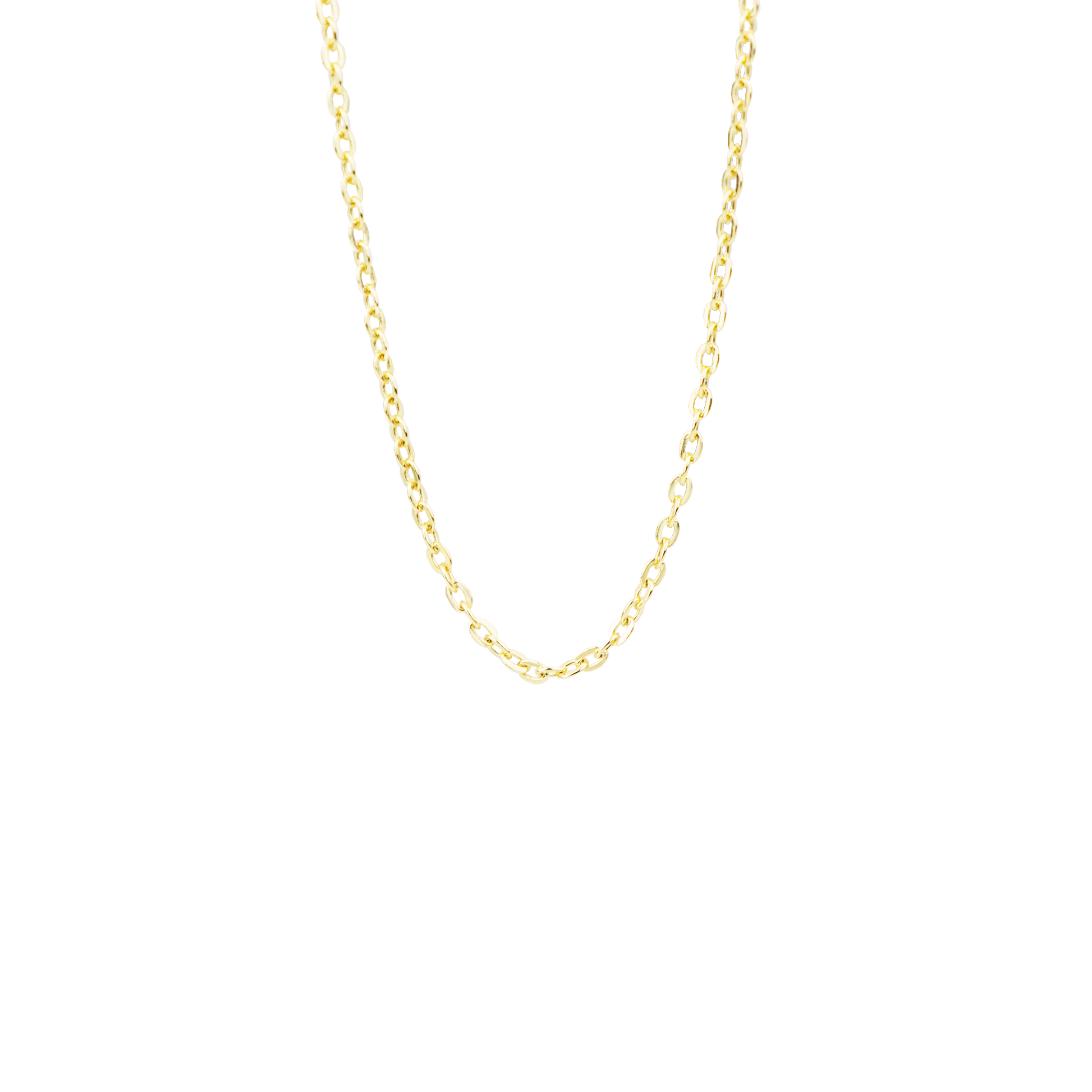 Forg. sølv collier flad anker 38cm