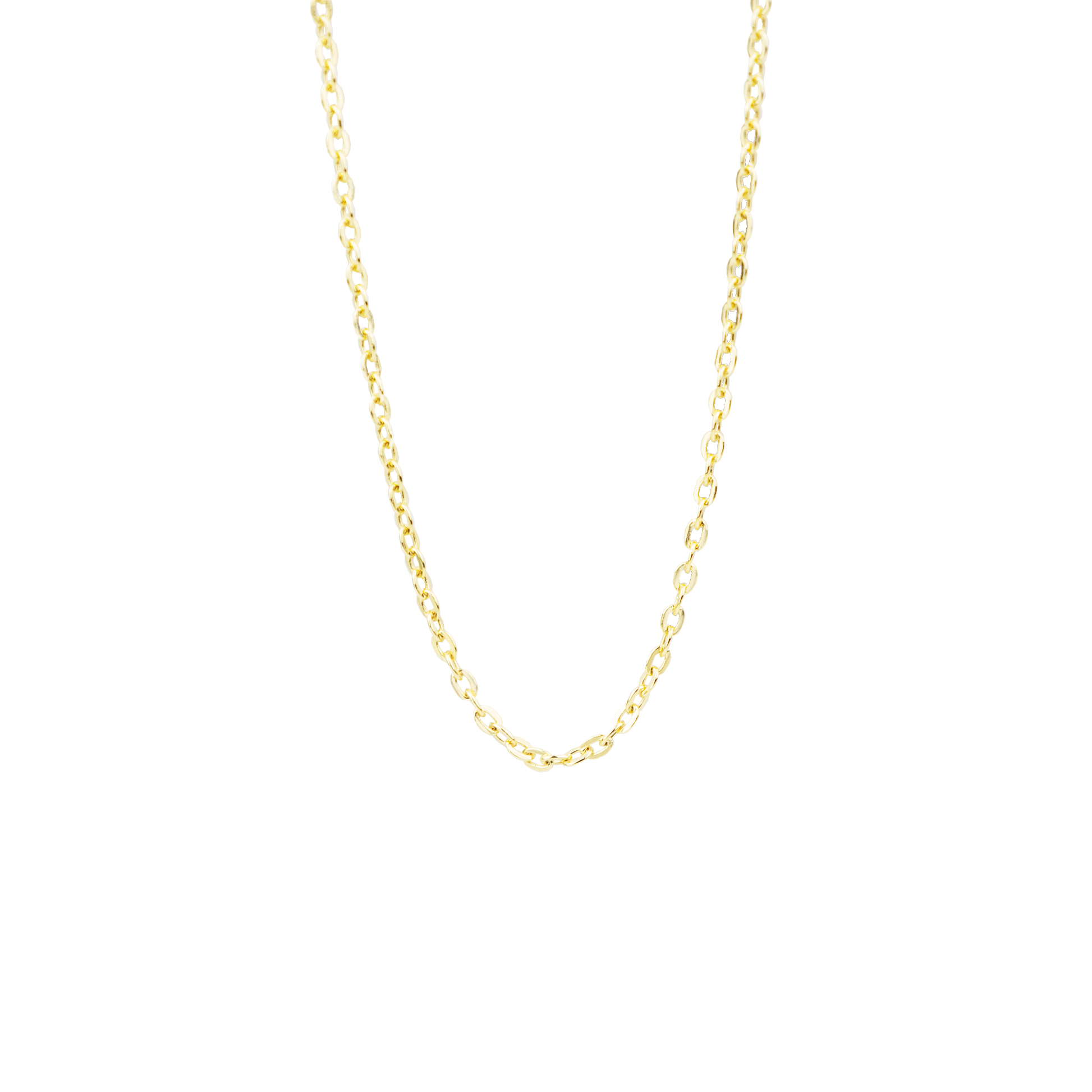 Forg. sølv collier flad anker 45cm